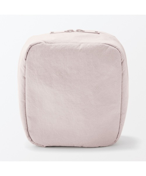 無印良品（MUJI） ポーチ リンクルナイロン 大きく開くスクエアポーチ