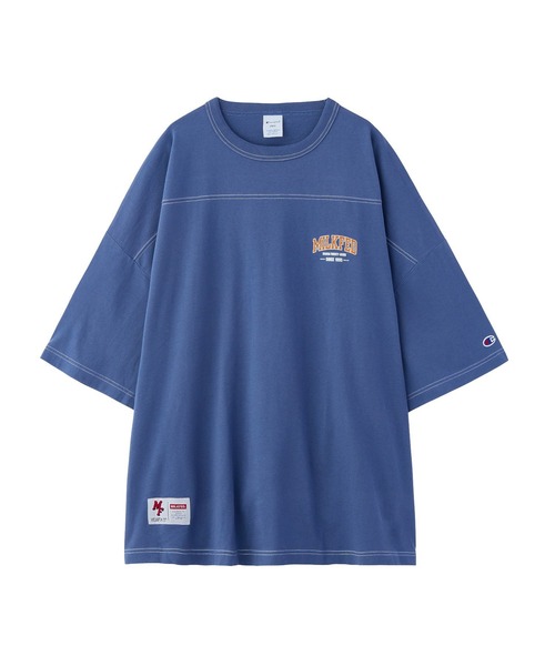 tシャツ Tシャツ チャンピオン ミルクフェド MILKFED x CHAMPION COLLEGE LOGO BIG FOOTBALL TEE レディース メンズ コラボ 半袖 Amazon | [ミルクフェド] カジュアル ⅹCHAMPION COLLEGE LOGO