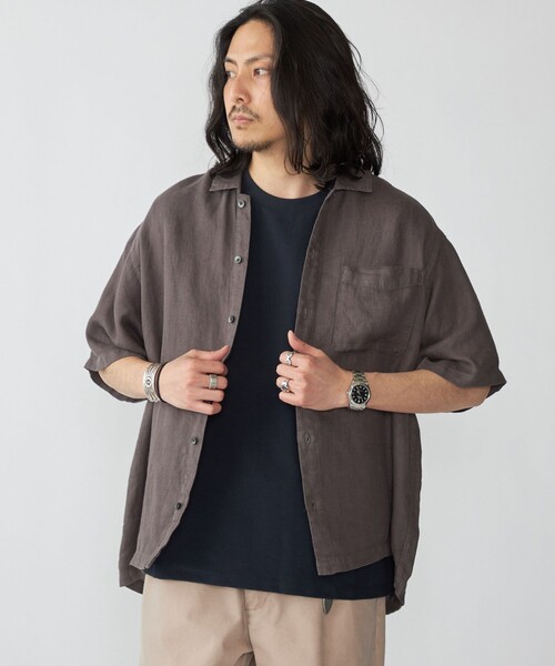 SHIPS（シップス） シャツ SHIPS: リネン パナマ ウィークエンド