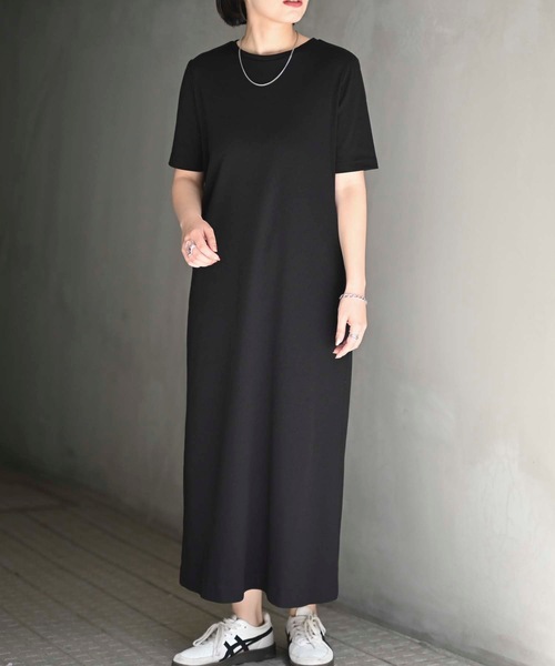 ＆HALF ワンピース 夏 半袖 リブロングワンピース : ZOZOTOWN Yahoo!店
