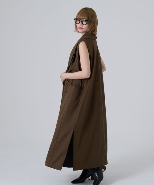 ベスト ジレ ツイード切替ベスト/Tweed Switching Vest レディース