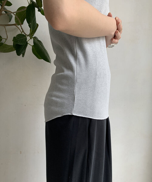 tシャツ ラメリブチュールタンク レディース DouDou tシャツ ラメリブチュールタンク レディース : ZOZOTOWN