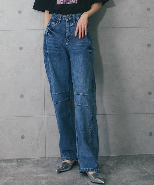 ジーンズ デニム デニムパンツ カーブデニムパンツ レディース