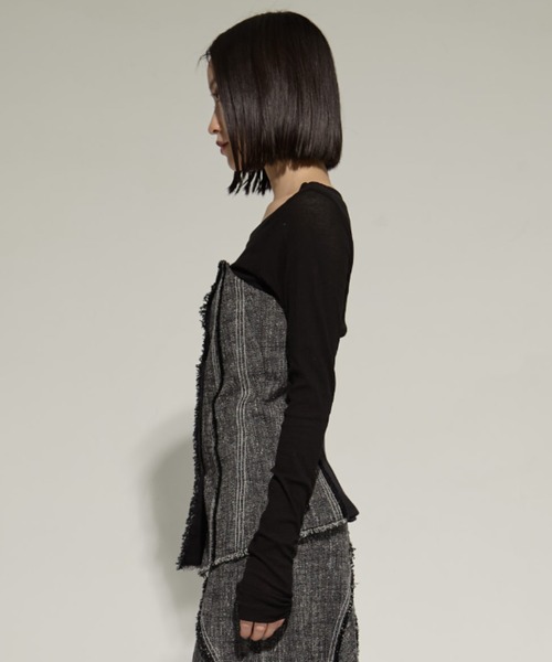tシャツ 「STUDIOUS/ステュディオス」Silk Linen Bustier Combi Top/シルクリネンビスチェコンビトップス レディース セール】【STUDIOUS/ステュディオス】Silk Linen Bustier Combi