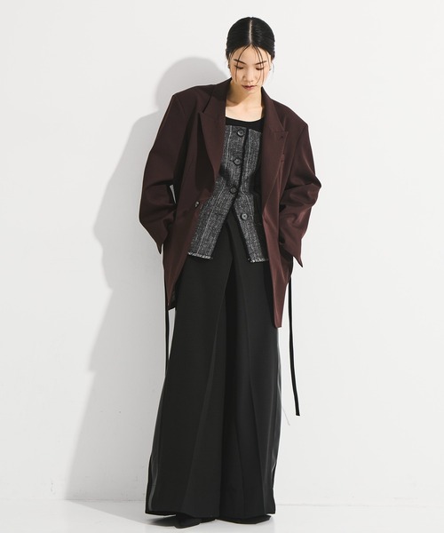 【STUDIOUS/ステュディオス】シルクリネンビスチェコンビトップス Silk Linen Bustier Combi Top(FREE BLACK): STUDIOUS: WOMENS