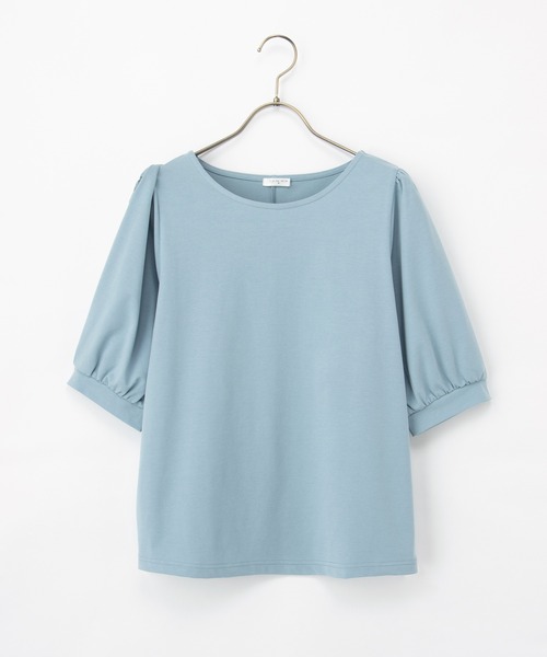 Honeys tシャツ 「ハニさら・接触冷感・UVカット」袖レース