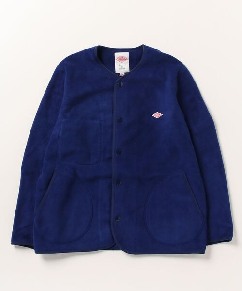 Danton（ダントン） ノーカラージャケット 34 ブルー レディース