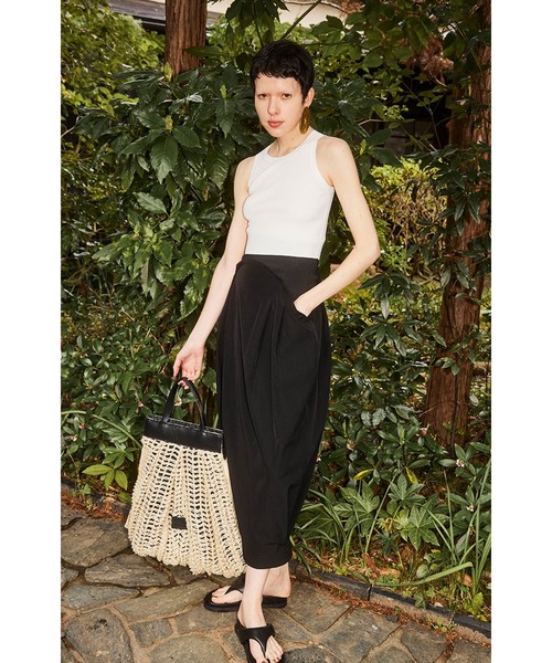 OMMO タンクトップ ノースリーブ SHORT RIB KT TANK レディース