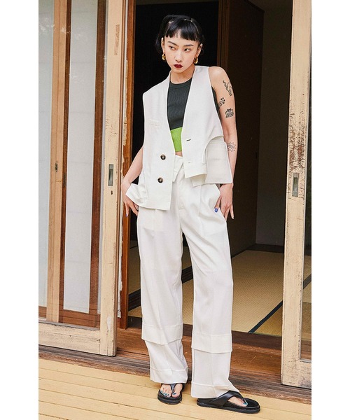 タンクトップ ノースリーブ SHORT RIB KT TANK レディース OMMO タンクトップ ノースリーブ SHORT RIB KT TANK レディース