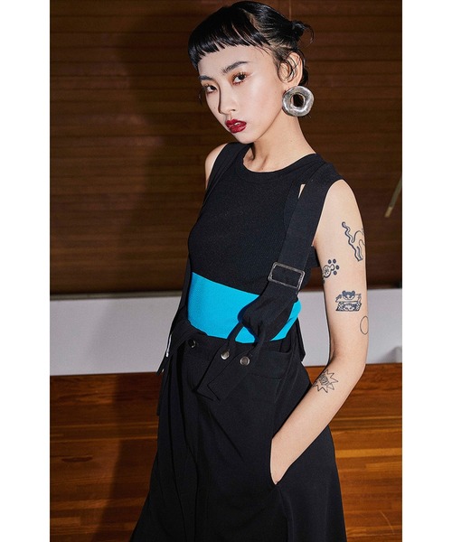 タンクトップ ノースリーブ SHORT RIB KT TANK レディース OMMO タンクトップ ノースリーブ SHORT RIB KT TANK レディース