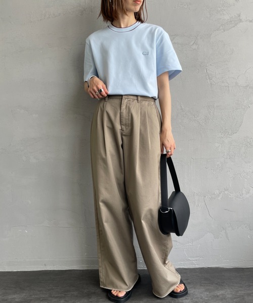 [LACOSTE/ラコステ] 配色リブライン 鹿の子Tシャツ LACOSTE/ラコステ] 配色リブライン 鹿の子Tシャツ（Tシャツ