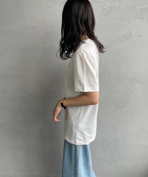 LACOSTE tシャツ 「LACOSTE/ラコステ」 配色リブライン 鹿の子T