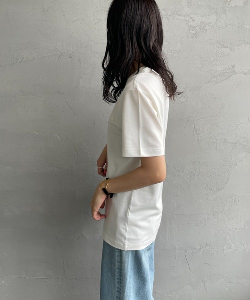 LACOSTE tシャツ 「LACOSTE/ラコステ」 配色リブライン 鹿の子T