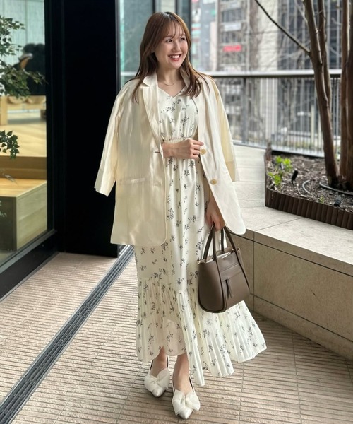 31 Sons de mode ワンピース 花柄プリントプリーツワンピース