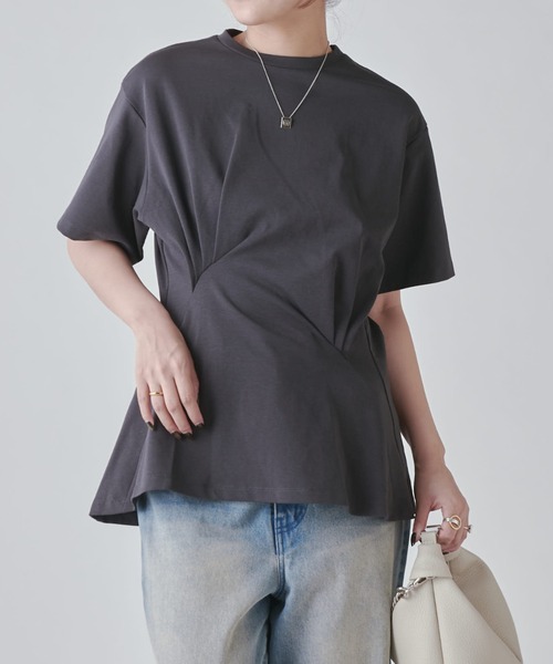 tシャツ ウエストタックデザインTEE レディース