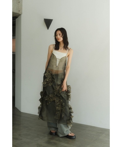 Knuth Marf back open sheer dress　Mサイズ Knuth Marf back open sheer ドレスワンピース