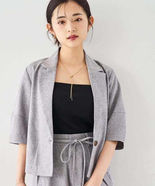 Lulud Elegance ルルド カシミヤ シルク セットアップ ジャケット Lulud Elegance ルルド カシミヤ シルク セットアップ ジャケット