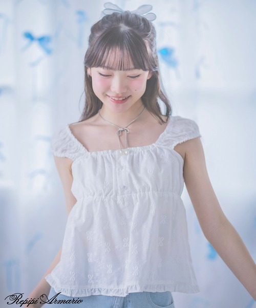 repipi armario（レピピアルマリオ） ブラウス シャツ 「girly line