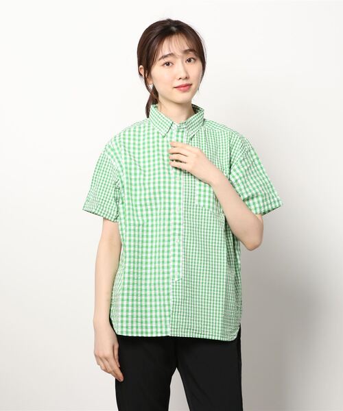 「BEAMS BOY」 半袖シャツ ONE SIZE グリーン系その他3 レディース