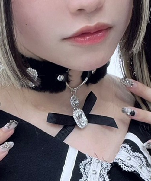 NOVESSEL チョーカー A'GEM/9 × .kom「AOSPACE」ハートビジューファー