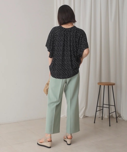 Bou Jeloud ブラウス シャツ レーヨン2WAYフレアブラウス
