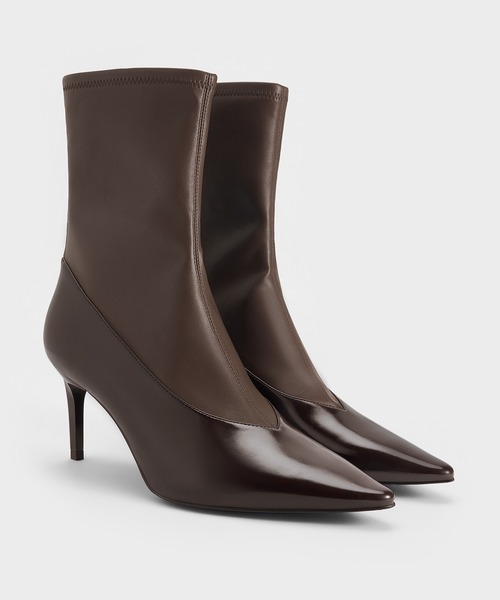 CHARLES ＆ KEITH ブーツ ポインテッドトゥ スティレットヒール