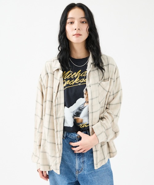 ブラウス シャツ 「REMI RELIEF / レミレリーフ」レーヨンツイルチェックレギュラー シャツ レディースの画像
