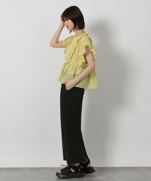 LAKOLE（ラコレ） tシャツ 半袖 フリルドッキングT / 588562
