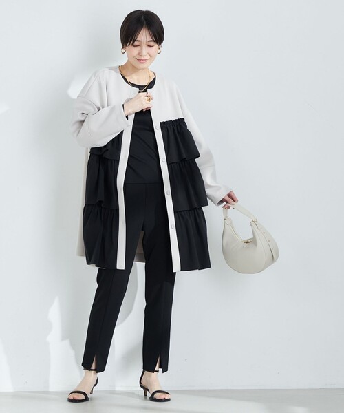 NOLLEY'S 「NOLLEY'S」 ノーカラーコート FREE ブラック レディース