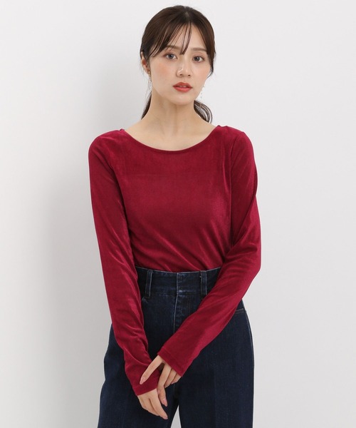 Andemiu（アンデミュウ） tシャツ メッシュベロアトップス589856 