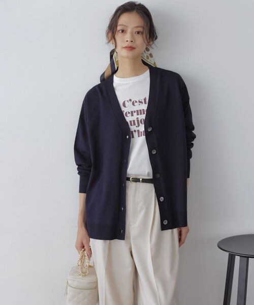 カーディガン スムースストレッチカシュクール レディース : ZOZOTOWN