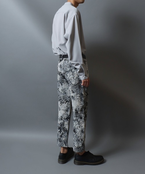 ANPAS（アンパス） パンツ Monotone Gobelin Weaving Flower Pattern