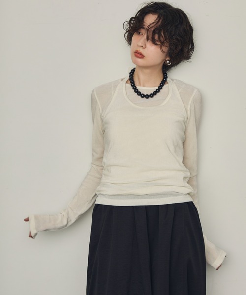 Trish（トリッシュ） tシャツ シアーフロッキーホルターネック