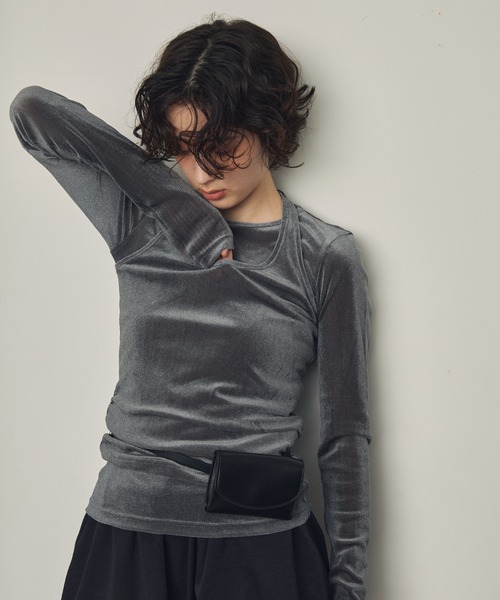 Trish（トリッシュ） tシャツ シアーフロッキーホルターネック