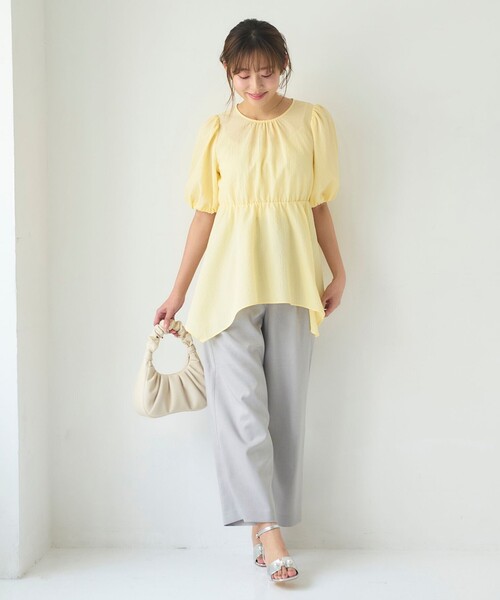 「Feroux」 半袖ブラウス F ネイビー レディース_画像7