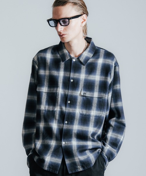 CRIMIE（クライミー） シャツ OMBRE CHECK SHIRT メンズ : ZOZOTOWN