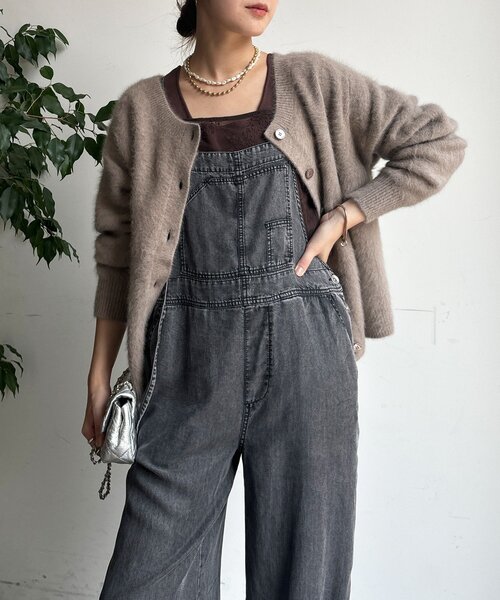 DouDou（ドゥドゥ） カーディガン ファーカシミヤカーディガン