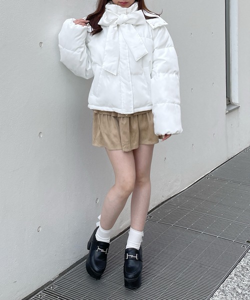 one way（ワンウェイ） ダウンコート ダウンジャケット ボウタイダウン