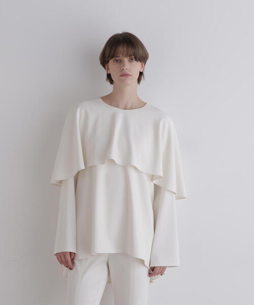 LE PHIL（ル フィル） ブラウス シャツ 起毛2WAYツイルブラウス