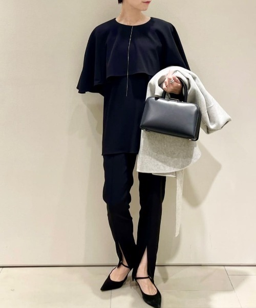 LE PHIL（ル フィル） ブラウス シャツ 起毛2WAYツイルブラウス