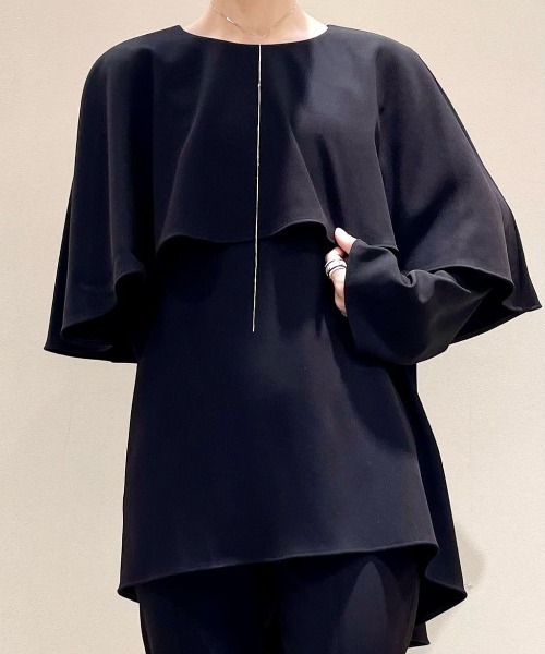 LE PHIL（ル フィル） ブラウス シャツ 起毛2WAYツイルブラウス