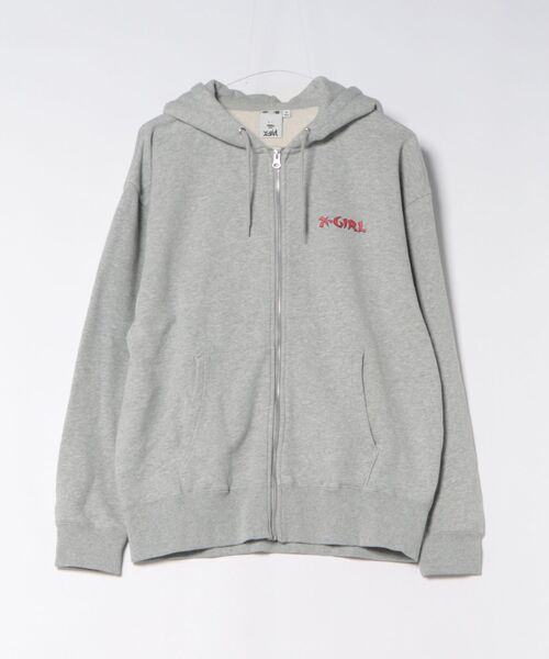 X-girl（エックスガール） パーカー HEART ZIP UP HOODIE パーカー 