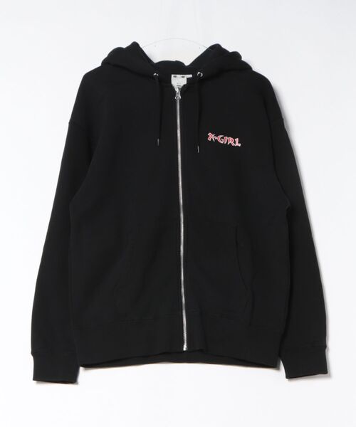 X-girl（エックスガール） パーカー HEART ZIP UP HOODIE パーカー