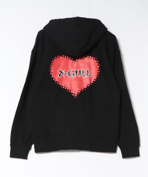 X-girl（エックスガール） パーカー HEART ZIP UP HOODIE パーカー