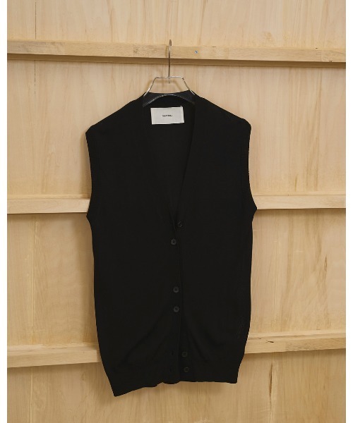ベスト ジレ Tencelsilk Knit Vest レディースの画像