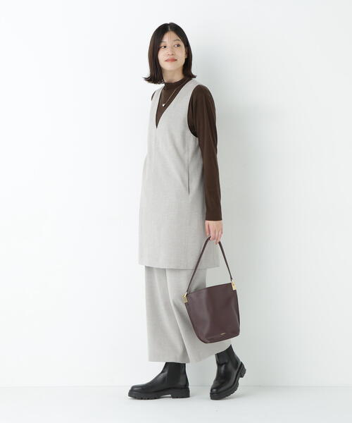 human woman（ヒューマンウーマン） ジャンパースカート TOPツイル