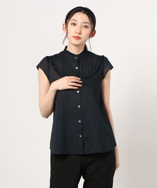 「SHIPS any」 ノースリーブブラウス ONE SIZE ネイビー レディース_画像3