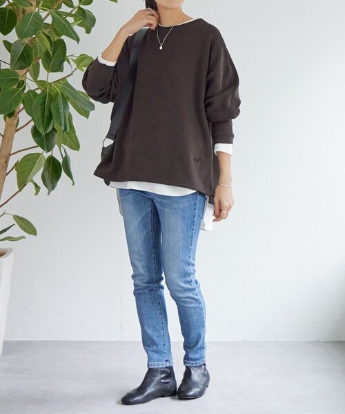 BEARDSLEY（ビアズリー） tシャツ 刺繍入り裏ボアトレーナー