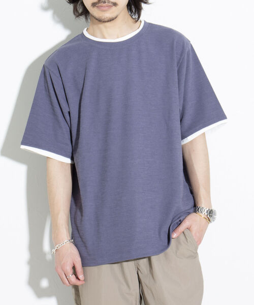 「GLOSTER」 半袖Tシャツ L ライトグレー メンズ_画像5