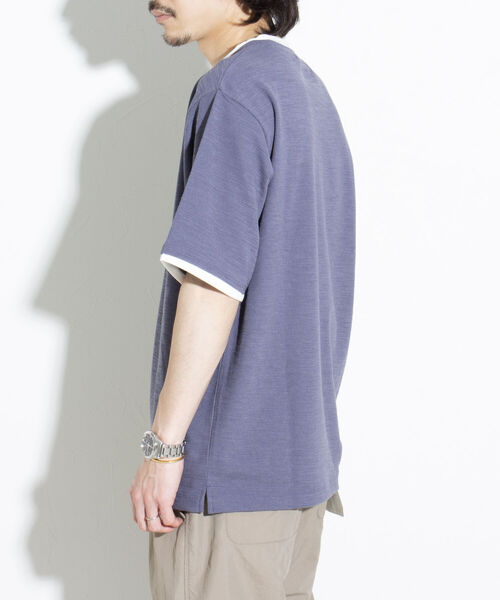 「GLOSTER」 半袖Tシャツ L ライトグレー メンズ_画像7